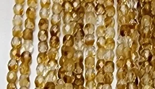 4mm Fire Polish Faceted Round- Honey Blend