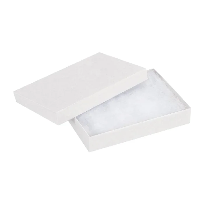 5 1/4 x 3 3/4 x 7/8 White Swirl Jewelry Box 100/Case