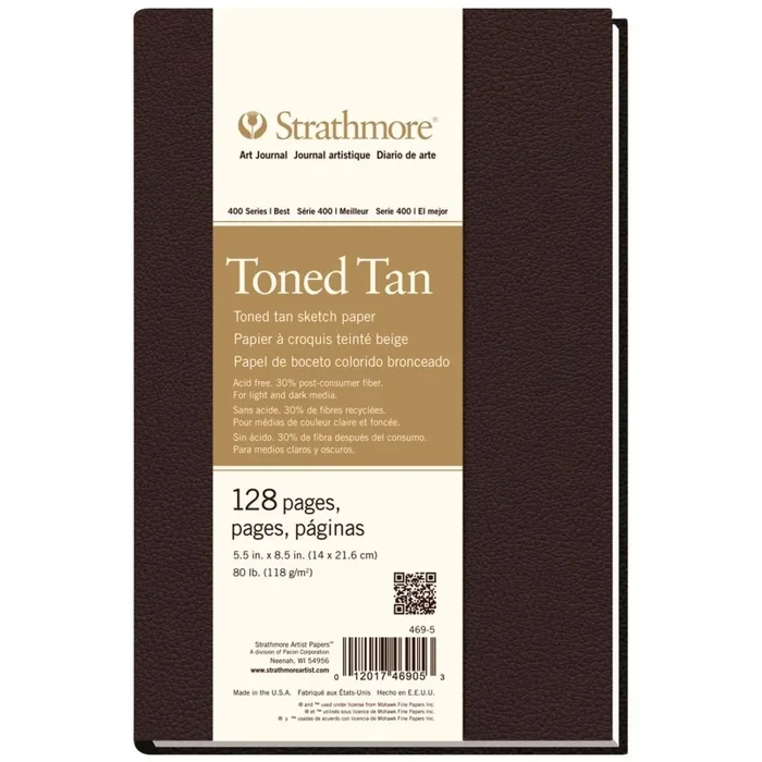 5.5X8.5 Tan Art Journal Sketch Book Hardbound 400 Series