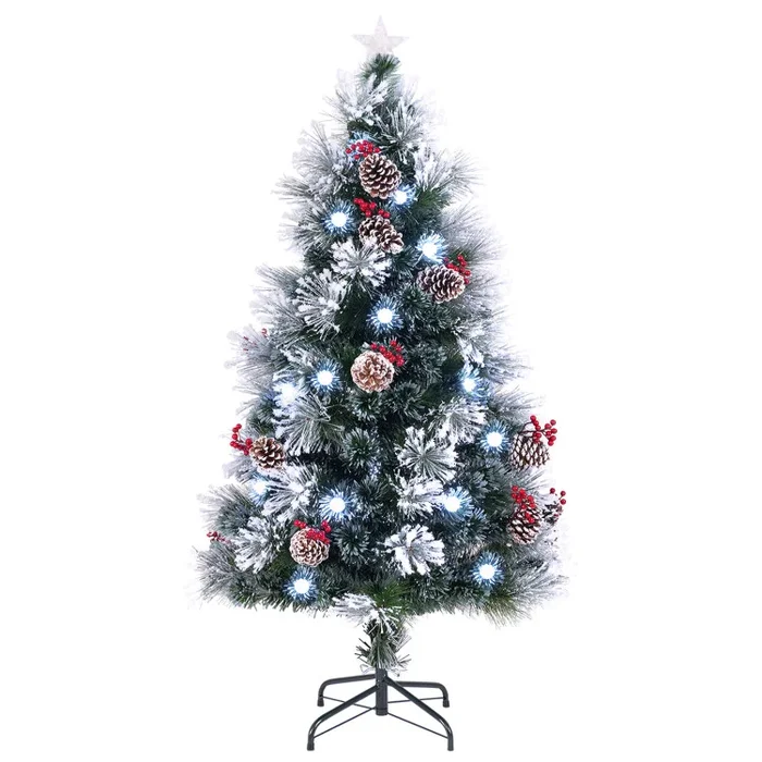 5/6/7 FT Flocked Christmas Tree with 8 Lighting Modes