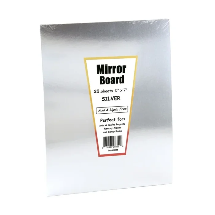 5″ X 7″ Silver Foil Mirror Board 25 Sheets