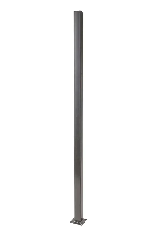 5-ft H x 2-in W Black Galvanized Steel Decorative Universal Fence Post