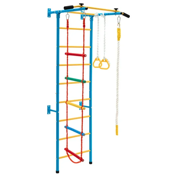 5 In 1 Kids Indoor Gym Playground Swedish Wall Ladder for Solid Wall