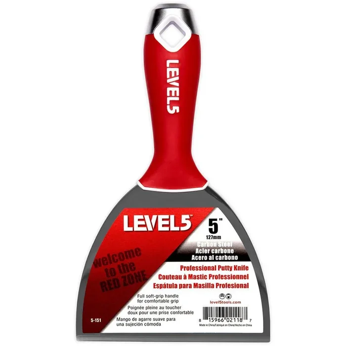 5 in. Carbon Steel Putty Knife with Hammerend