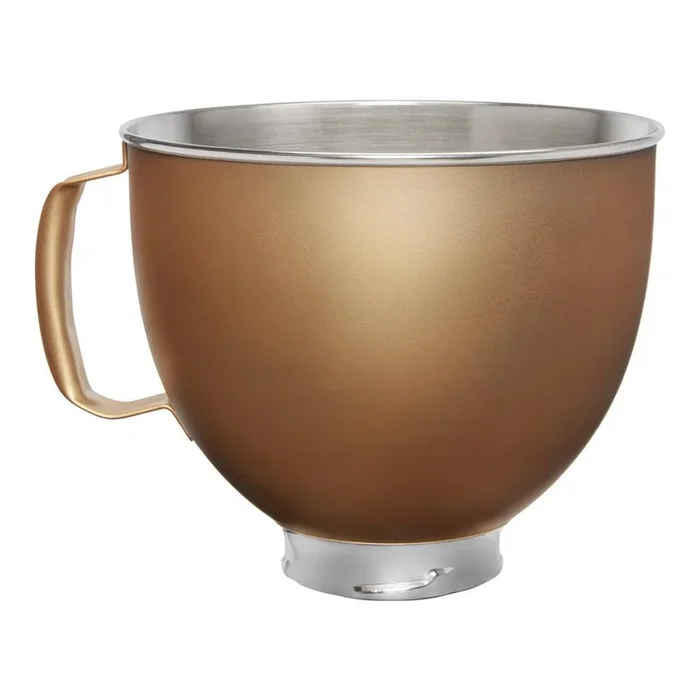 5 Qt. Tilt-Head Gold Metallic Finish Stainless Steel Bowl