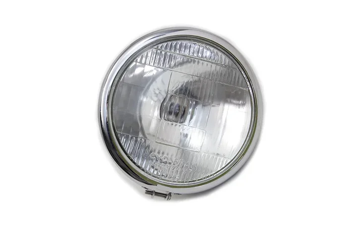 6-1/2 Round Headlamp Chrome – V-Twin Mfg.