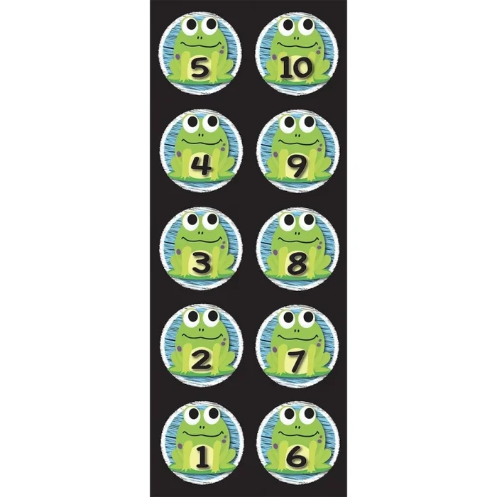 6″ Numbers 1-10 Frog Themed Numbers Sensory Spots 10Pc Set