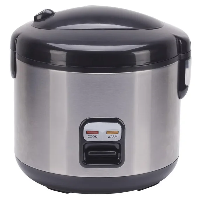 6-Cup Stainless Steel Rice Cooker with Cord Storage