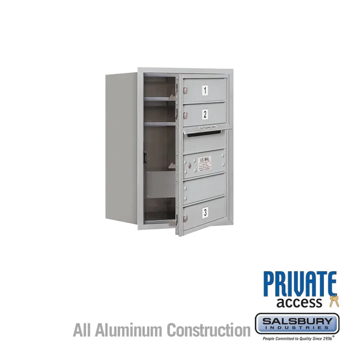 6 Door High Recessed Mounted 4C Horizontal Mailbox with Private Access – Front Loading