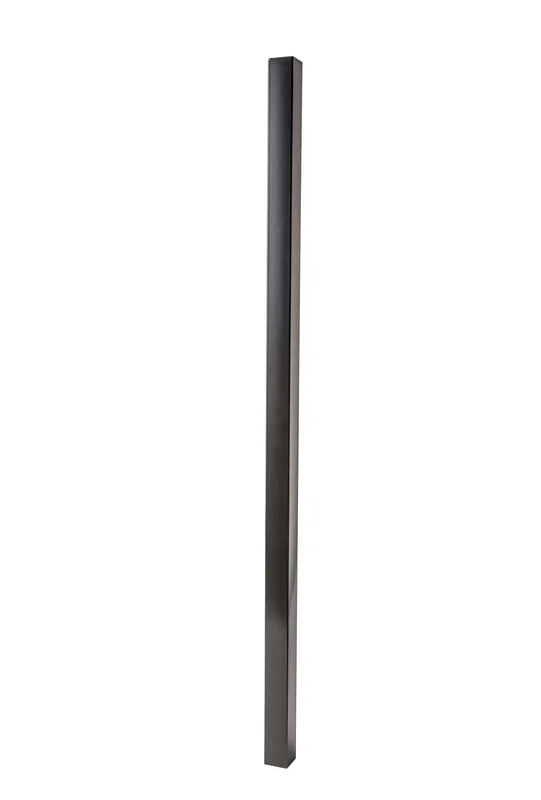 6-ft H x 2-in W Black Galvanized Steel Decorative Universal Fence Post