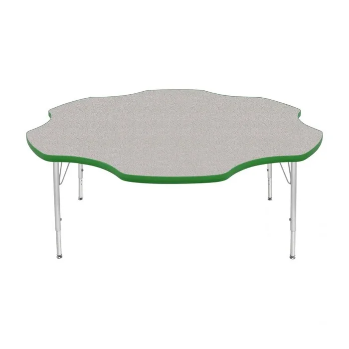 60″ Daisy Table – Gray Nebula Top Color, Dustin Green Edge Color