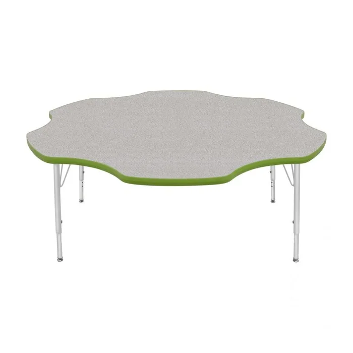 60″ Daisy Table – Top Color: Gray Nebula, Edge Color: Sour Apple