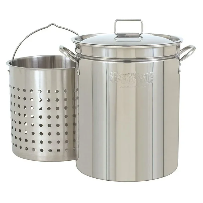 62 qt. Stainless Steel Stock Pot with Lid