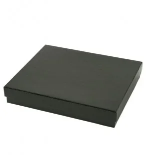 #65 Black Onyx Solid Top Jewelry Box- 6″ x 5″ x 1″