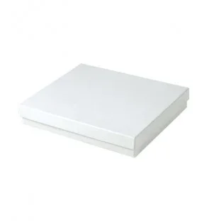 #65 White Swirl Solid Top Jewelry Box- 6″ x 5″ x 1″
