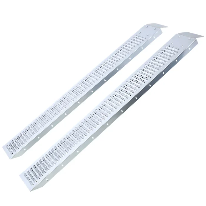 66″ L Loading Ramps, 960Lbs Capacity Loading Ramps For Pickup Trucks, Steel Motorcycle Ramp, Dirt Bike Ramp For Truck, Lawn Mower, Snowblower, Atv, Quad, Pack Of 2 Silver Steel