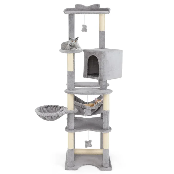 69 Inch Multi-level Cat Tree with Top Perch and Cozy Condo