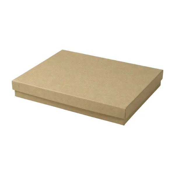 7 x 5 1/2 x 1 Brown Kraft Jewelry Box 100/Case
