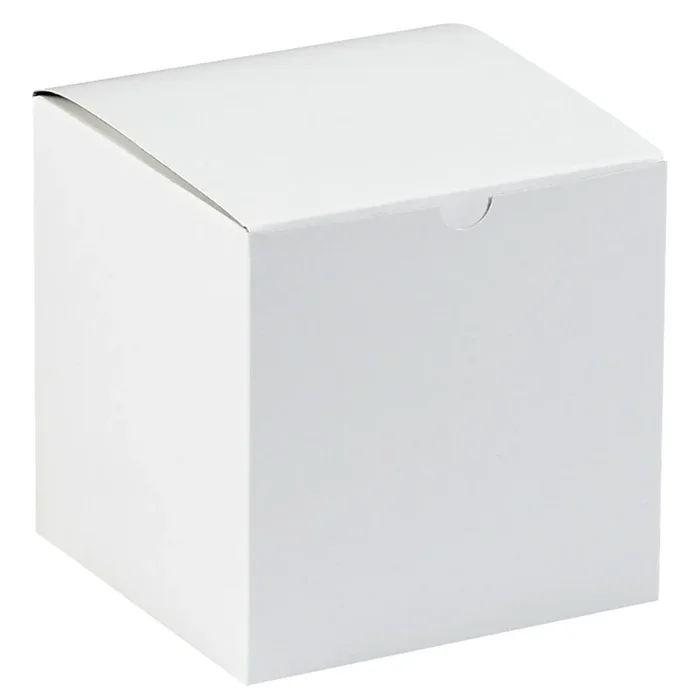 7 x 7 x 7 White (Flat Finish) Gift Box 100/Case
