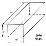 70 Gallon Plastic Marine and RV Water or Waste Holding Tank