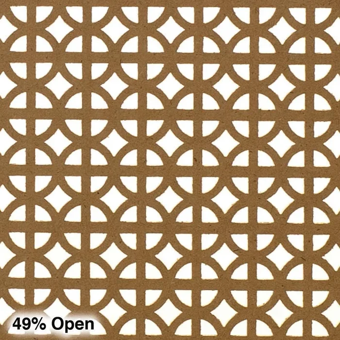 72 in. x 24 in. x 1/8 in. Unfinished Circle Decorative Perforated Paintable MDF Screening Panel Insert