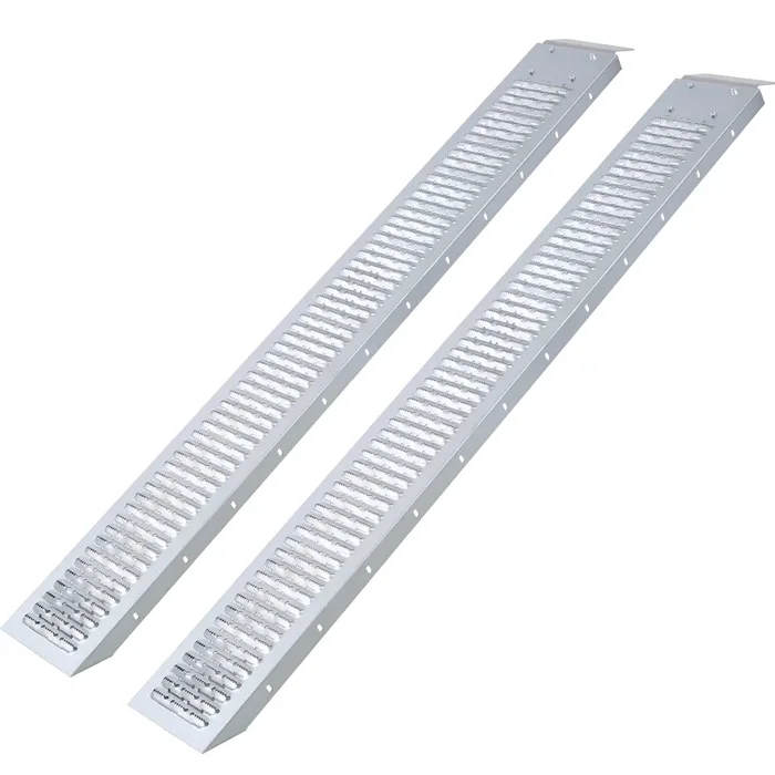 74″ L Loading Ramps, 960Lbs Capacity Loading Ramps For Pickup Trucks, Steel Motorcycle Ramp, Dirt Bike Ramp For Truck, Lawn Mower, Snowblower, Atv, Quad, Pack Of 2 Silver Steel