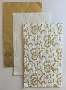 8 3/4 x 3 5/8 Candy Pads (use with 2 lb. / one-piece box) Gold Scroll 250/Case