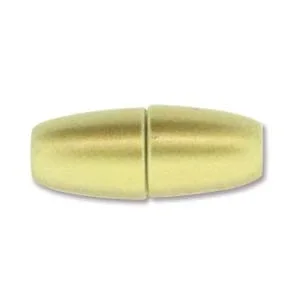 8.5 x 22mm, fits 4mm Cord, Large Hole Magnetic Clasp- MATTE GOLD