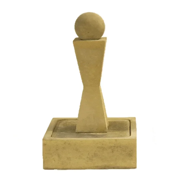 “I” Outdoor Cast Stone Garden Fountain With Ball