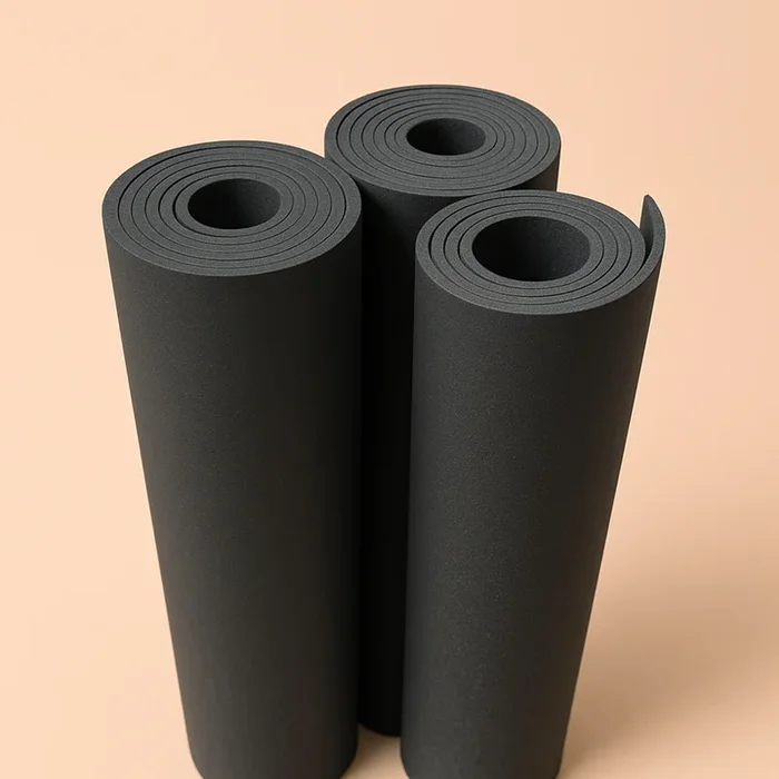 “Recycled Flooring” 1/4 in. x 4 ft. x 4 ft. – Black Rubber Mats