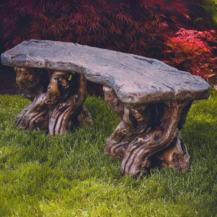 “Timber” Concrete Garden Bench – Massarellis #4860