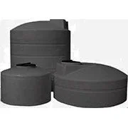 850 Gallon Plastic Vertical Water Storage Tank in Black
