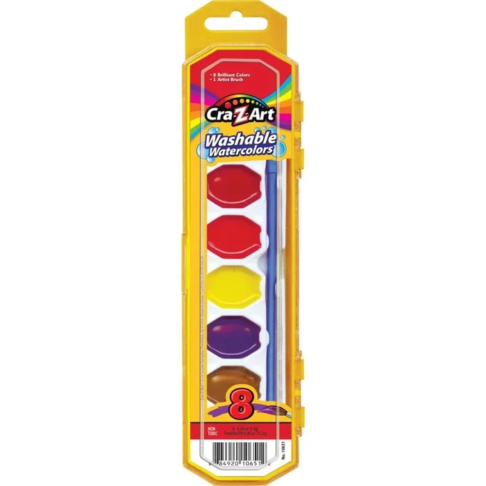 8Ct Washable Watercolors Peggable Tray – Cra-Z-Art