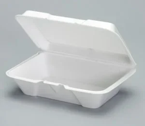 9-1/4 x 6-3/8 x 2-7/8 Foam Hinged Food Carryout Containter – 1 Compartment 200/Case