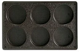 9-3/8 x 6 x 15/16 (1 lb.) Rectangular Candy Tray Brown 6 Cavities 500/Case