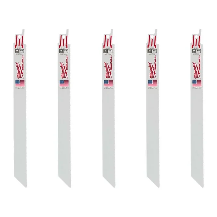 9 in. 14 Teeth per in. Medium Metal Cutting SAWZALL Reciprocating Saw Blades (5 Pack)