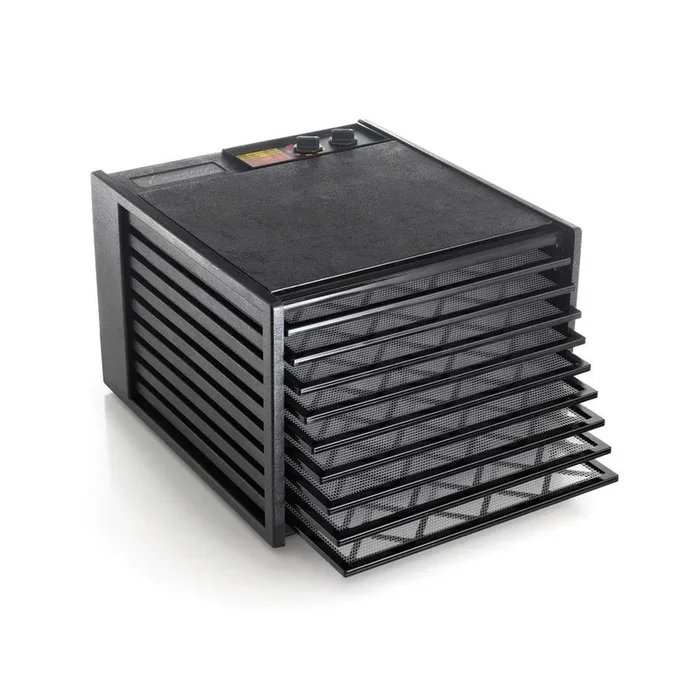 9-Tray Black Electric Food Dehydrator with Variable Temperatures and 26-hour Timer and Automatic Shut Off