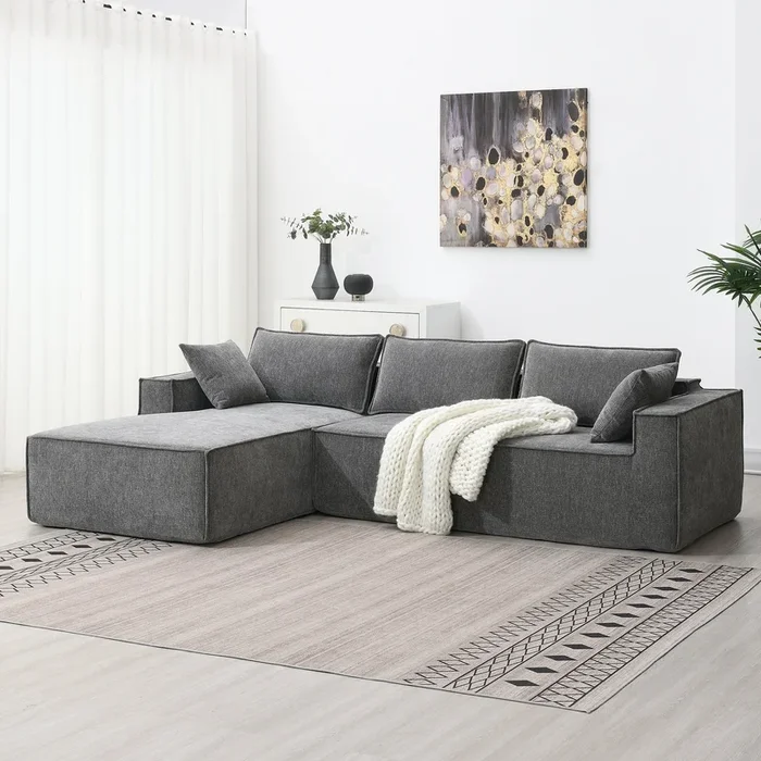 9587G Package Gray Chenille 1 Seat