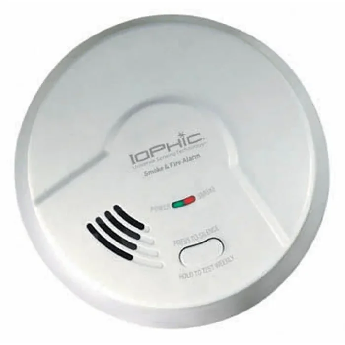 9V Battery Operated Dual Sensing 2-In-1 Smoke And Fire Detector With Microprocessor Intelligence