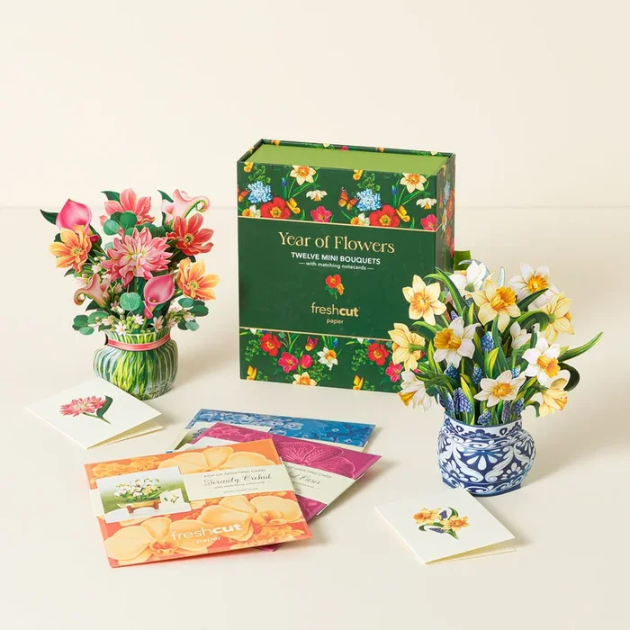A Year of Flowers Pop-Up Greeting Cards