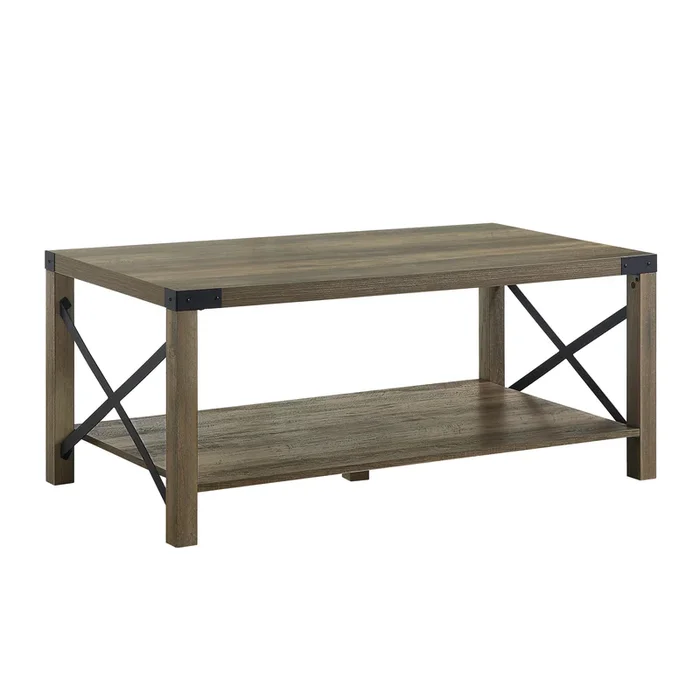Abiram Coffee Table in Rustic Oak Finish