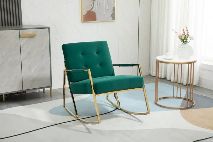 Accent Chair, leisure rocking chair with Stainless steel feet