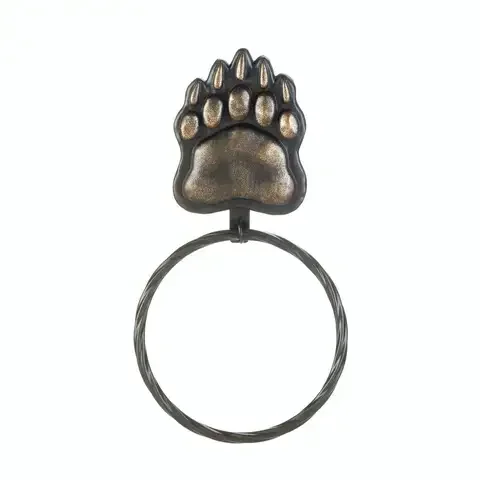 Accent Plus Bear Paw Towel Ring Resin