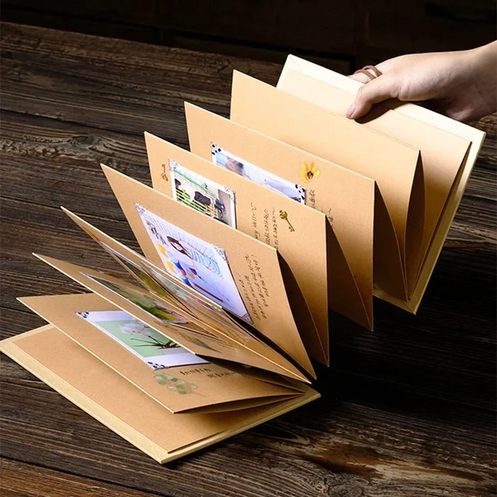 Accordion-Style Foldable 3D Scrapbook – 6 × 10.4″, 5.5 × 8.1″, 4.3 × 6.7″