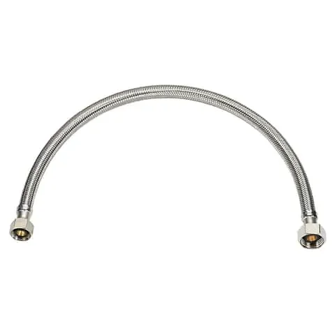 Ace 1/2 in. Compression X 1/2 in. D FIP 24 in. Stainless Steel Faucet Supply Line