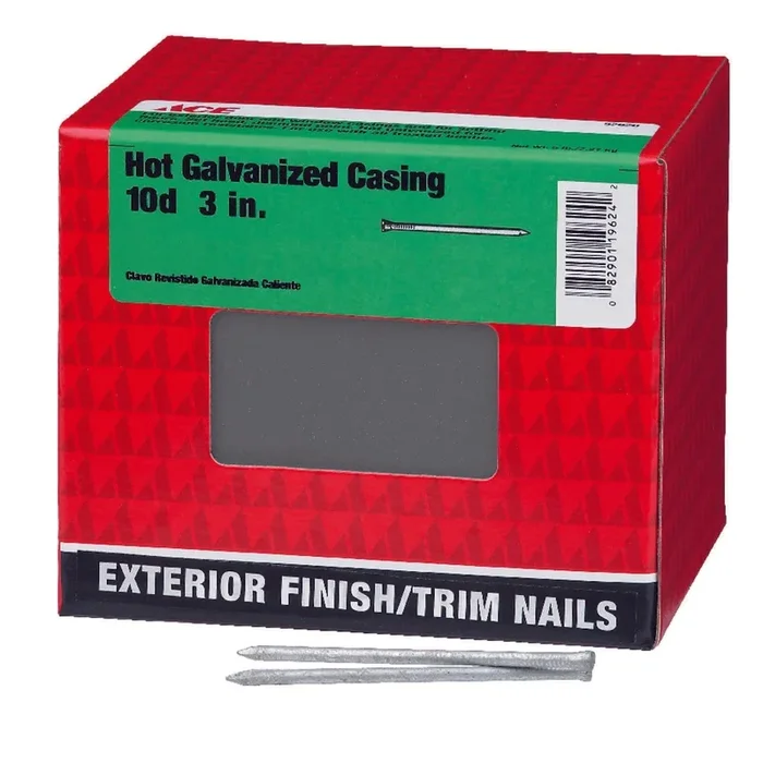 Ace 10D 3 in. Casing Hot-Dipped Galvanized Steel Nail Brad Head 5 lb