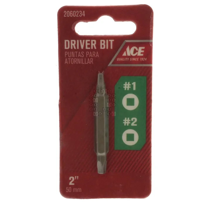 ACE Hardware 2060234 #1 Square SQ1 / #2 Square SQ2 Double Ended Driver Bit, 2″ Length