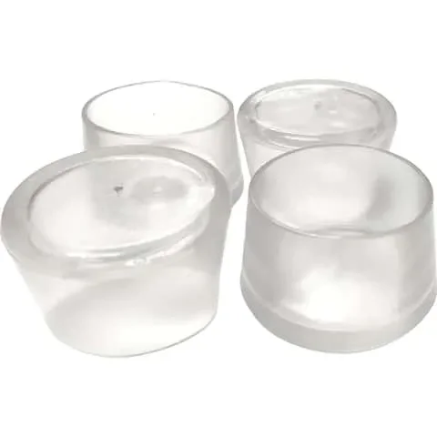 Ace Thermoplastic Ethylene Leg Tip Clear Round 1-1/2 in. W 4 pk