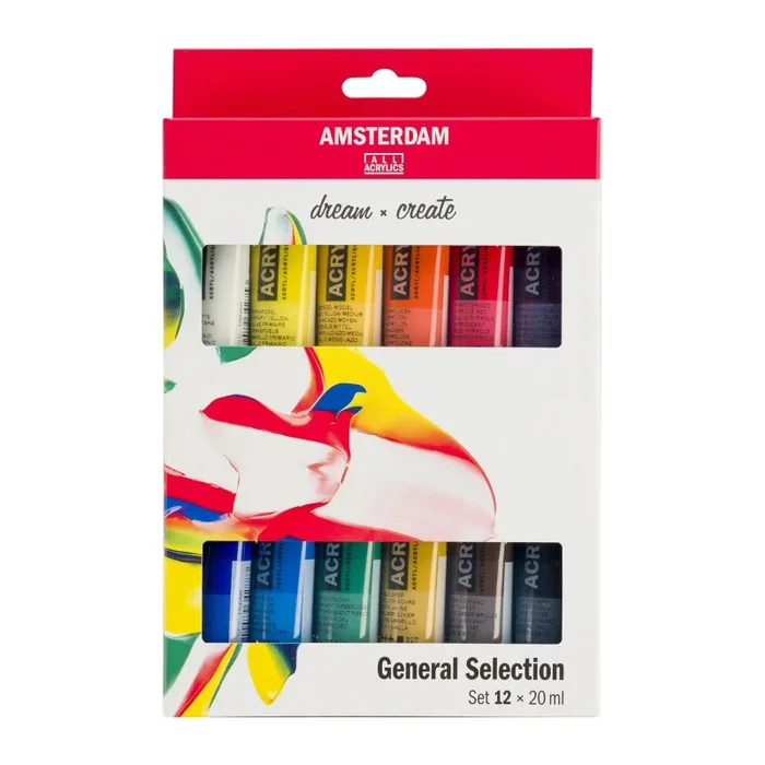 Acrylic 12 X 20Ml General Set Amsterdam Standard