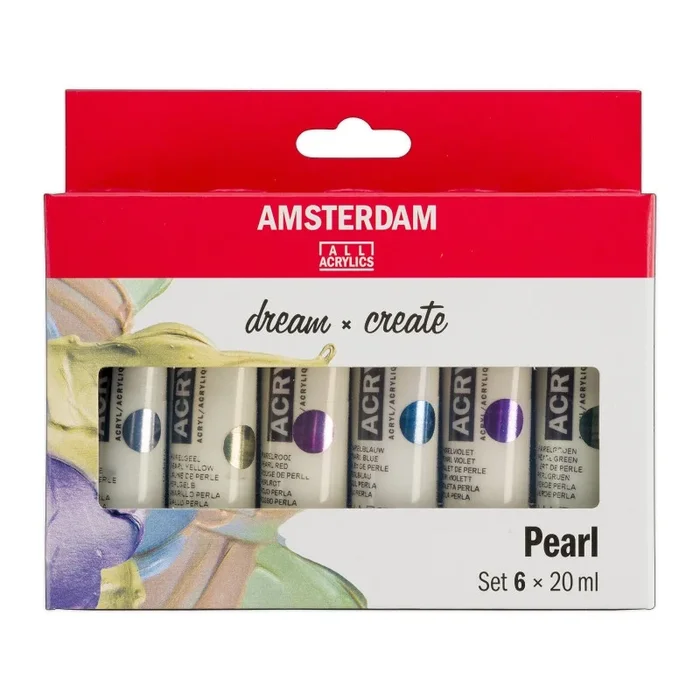 Acrylic 6 X 20Ml Pearl Set Amsterdam Standard